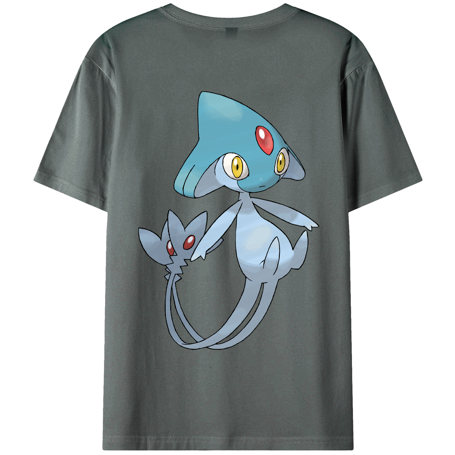 （画像用） ポケットモンスター Pokémon 綿100％ メンズ半袖Tシャツ（バックプリント） 通気性